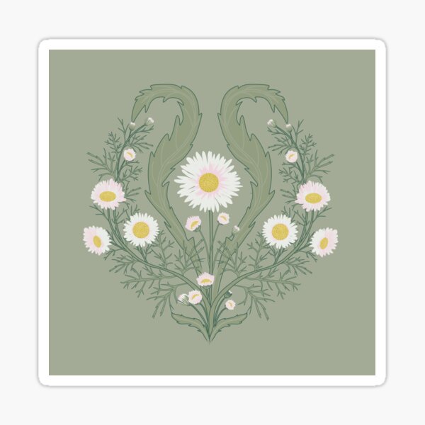 Romantic Daisies Sticker