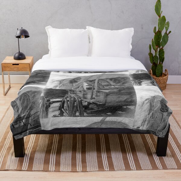 Item preview, Black And White Sketched Covered Wagon designed and sold by KirtTisdale.