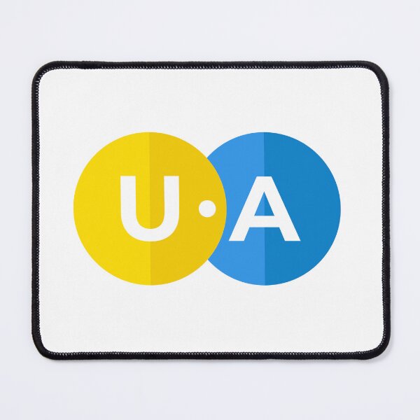 Item preview,  yellow and blue. icon. circles. ua. letters designed and sold by Daria-design.