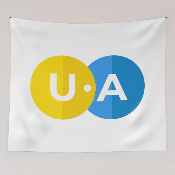 Item preview,  yellow and blue. icon. circles. ua. letters designed and sold by Daria-design.