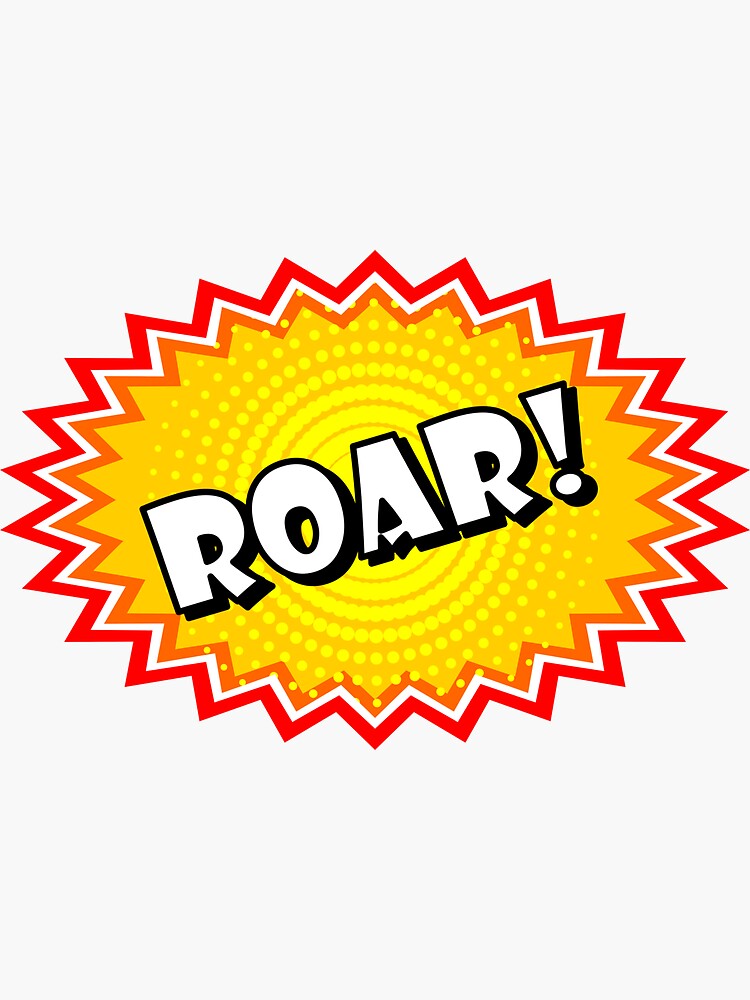  quot Roar onomatopoeia used in comic culture quot Sticker by MegaSitioDesign 