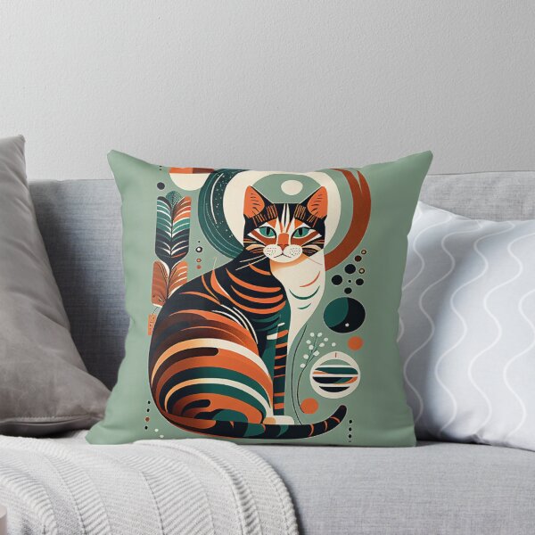 Item preview, Boho Cat 70 Abstract Art Print Painting Wall Decor designed and sold by winterkitty88.
