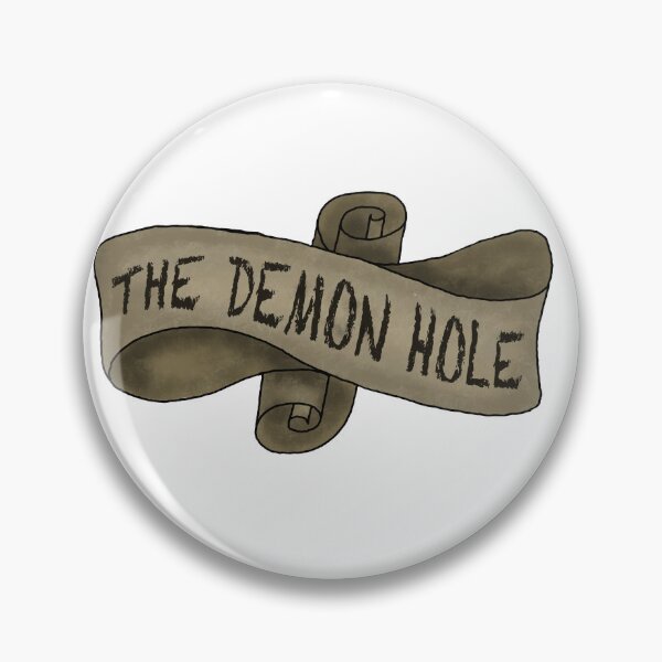 Item preview, The Demon Hole Banner Buzzfeed Unsolved Inspired Sticker Print designed and sold by veeebles.