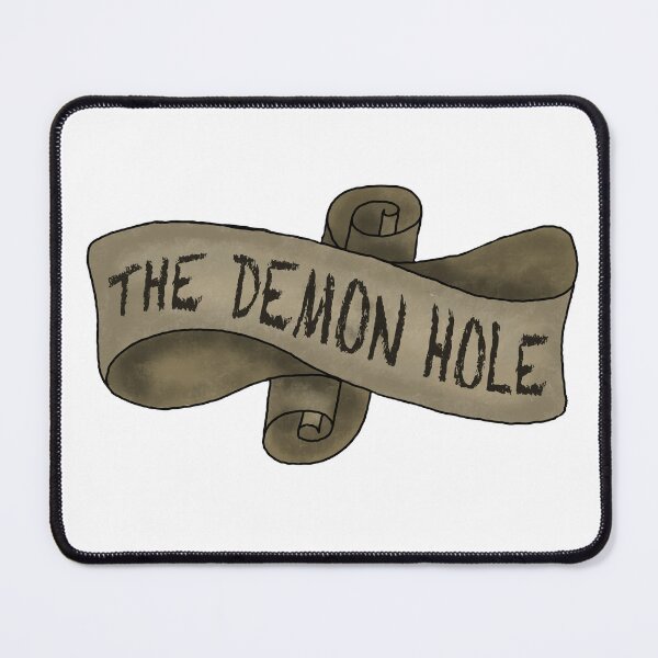 Item preview, The Demon Hole Banner Buzzfeed Unsolved Inspired Sticker Print designed and sold by veeebles.
