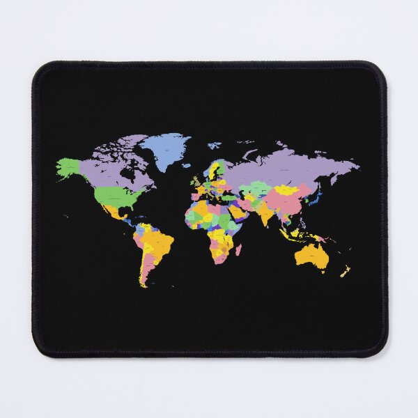 Item preview, cartography. world map on black background. all countries of the world. political map. vector illustration designed and sold by Daria-design.