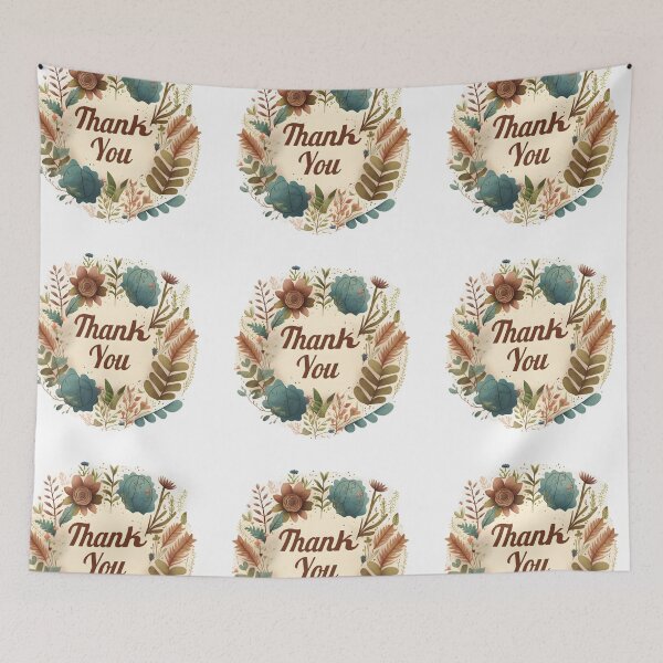 Item preview, Thank You Flowers Boho Sticker designed and sold by lugillustration.