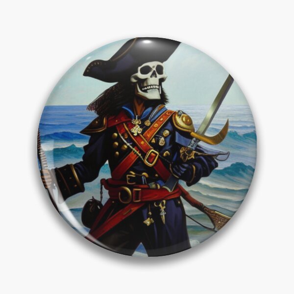Item preview, Painting Of Skeleton Pirate In Heroic Pose designed and sold by DEDDesign.