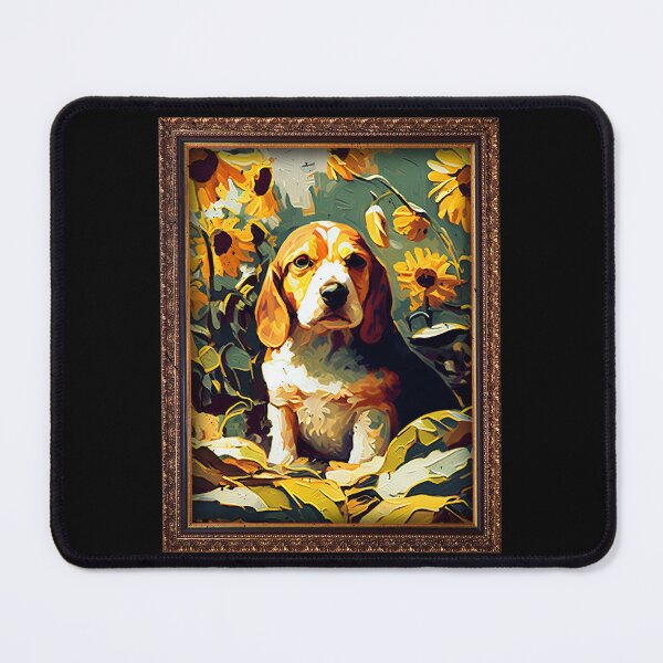 Item preview, Beagle Sunflower Painting Adorable Dog designed and sold by rafaeltto.