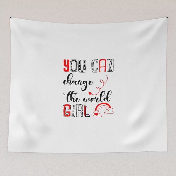Item preview, You Can Change The World Girl designed and sold by Sick Creativity.