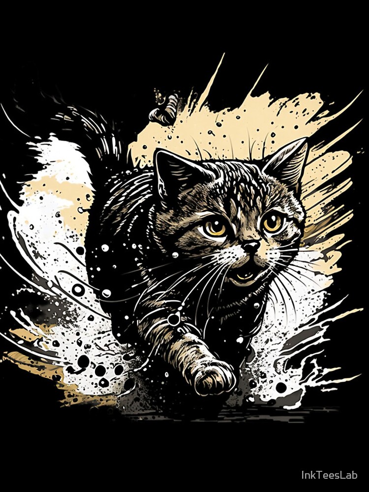 Thumbnail 4 of 4, iPhone Case, Stalking Cat designed and sold by InkTeesLab.