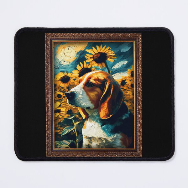 Item preview, Beagle Sunflower Painting Adorable Dog designed and sold by rafaeltto.