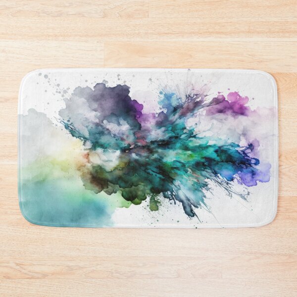 Item preview, Green Smoke Splash: Abstract Watercolor Painting designed and sold by maninthebox1.