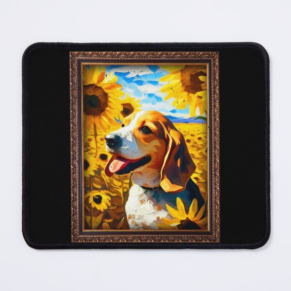 Item preview, Beagle Sunflower Painting Adorable Dog designed and sold by rafaeltto.