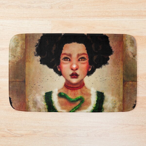 Item preview, Gothic Witch Girl With Natural Hair and Emerald Green Snake Manga Style Digital Art Lilith designed and sold by Monica Laipple.