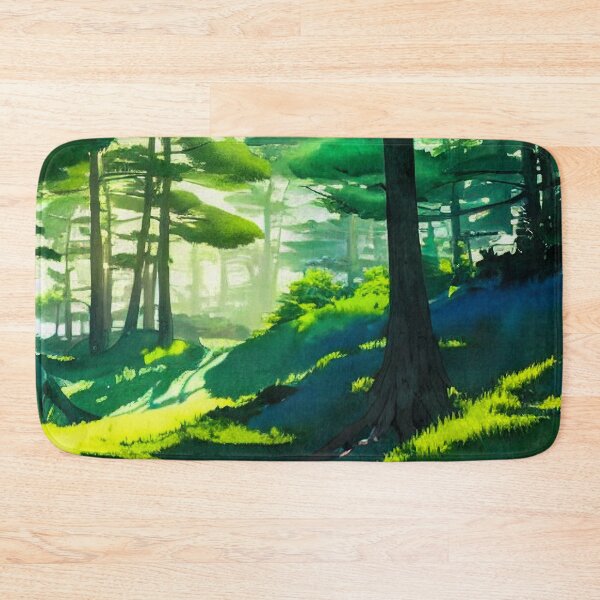Item preview, Lush Forest Landscape Acrylic Watercolor Painting designed and sold by redjaygraphics.