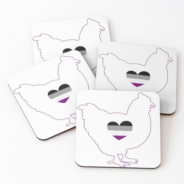 Item preview, Chicken Lover - LGBTQ Asexual Flag Heart 03 White designed and sold by Puddmuppy.