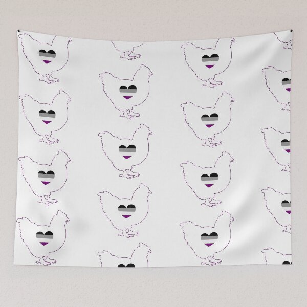 Item preview, Chicken Lover - LGBTQ Asexual Flag Heart 03 White designed and sold by Puddmuppy.