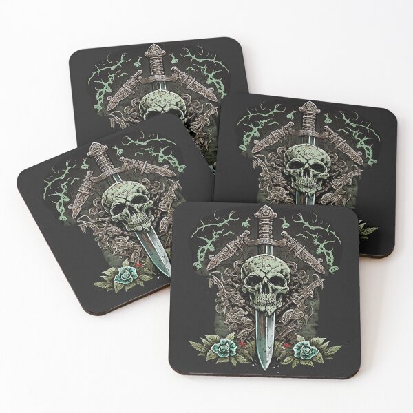 Item preview, Skull blades and vine designed and sold by bobbobroberts.