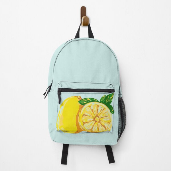 Item preview, French Style Lemons / Citrons on a Square Blue Wave Background designed and sold by Creation Station Boutique USA.