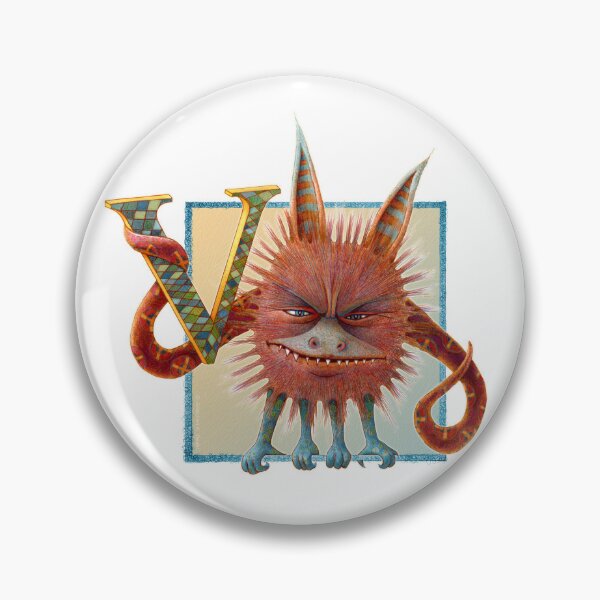 Item preview, Letter  V -  Alphabet Monster - Guardian and Protector designed and sold by Gretchen Deahl.