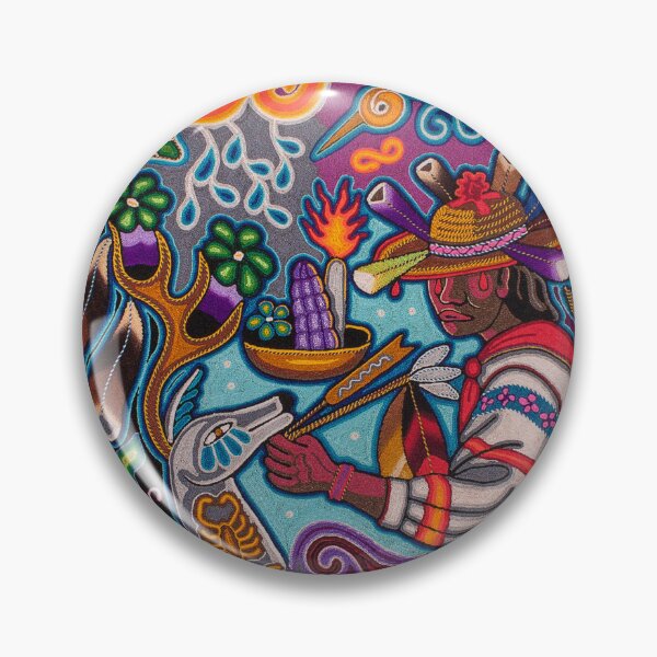 Item preview, mexican huichol shaman deer hunter designed and sold by aramara-huichol.