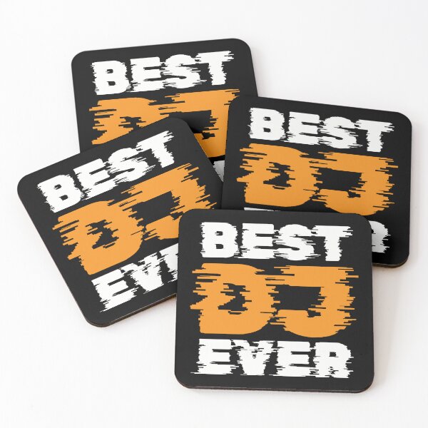 Item preview, Best DJ ever, glitchy text design, cool funny gift for dj, deejay, disc jockey designed and sold by wondertree.