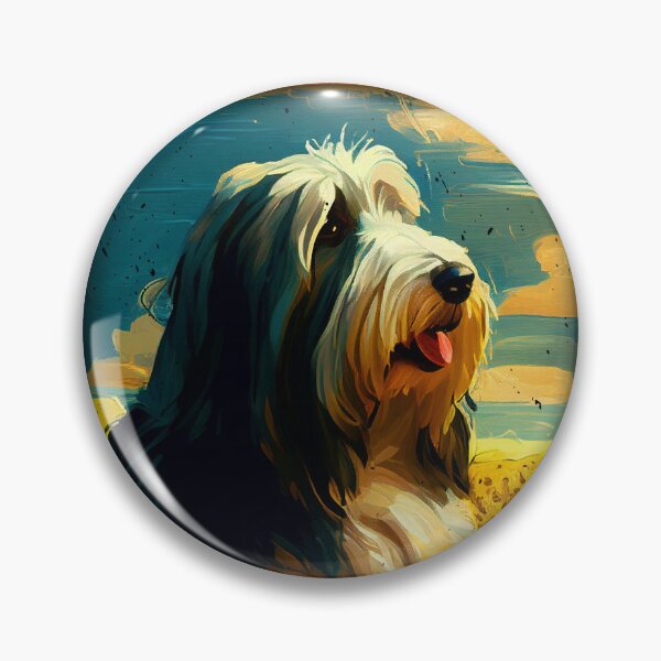 Artikelvorschau, Bearded Collie Sunflower Painting Adorable Dog entworfen und verkauft von rafaeltto.