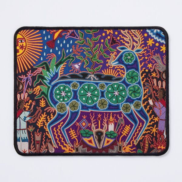 Item preview, blue deer huichol mexican art designed and sold by aramara-huichol.