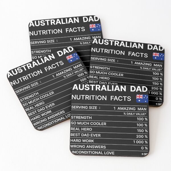 Item preview, Best Australian Dad, Nutrition Facts tShirt Fathers Day Gift Mens  designed and sold by MRams.