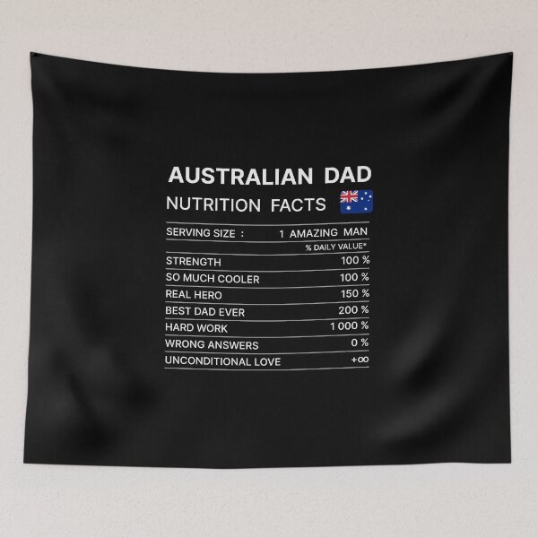Item preview, Best Australian Dad, Nutrition Facts tShirt Fathers Day Gift Mens  designed and sold by MRams.