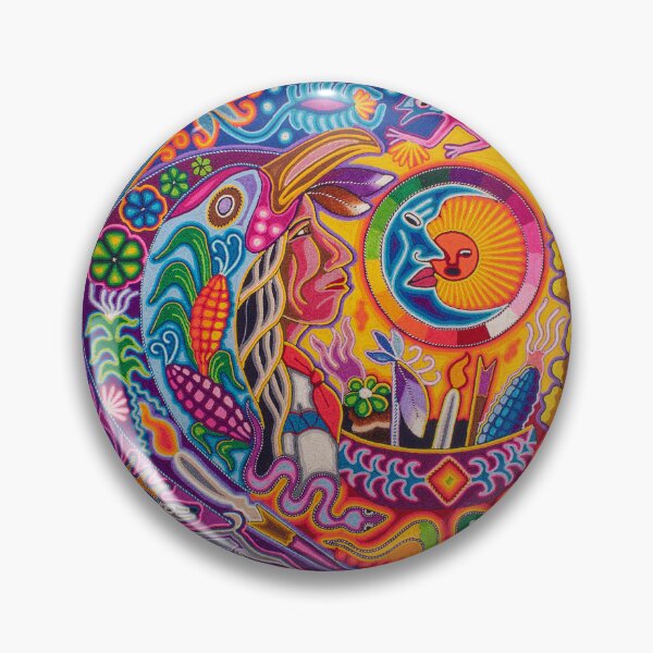 Item preview, Shaman huichol mexican marakame deer wixarika designed and sold by aramara-huichol.