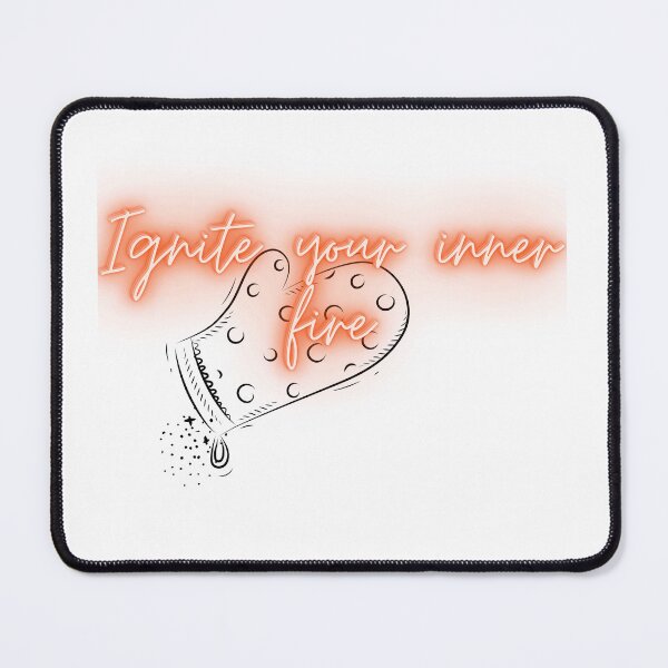 Item preview, Ignite your inner fire kitchen mitten quoted design designed and sold by PixelPizzazz.