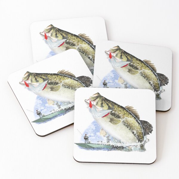 Item preview, Hooked Bigmouth Bass Fighting Angler designed and sold by Color4Nature.