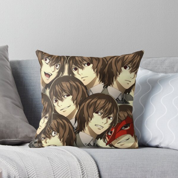 The Many Faces of Goro Akechi Throw Pillow
