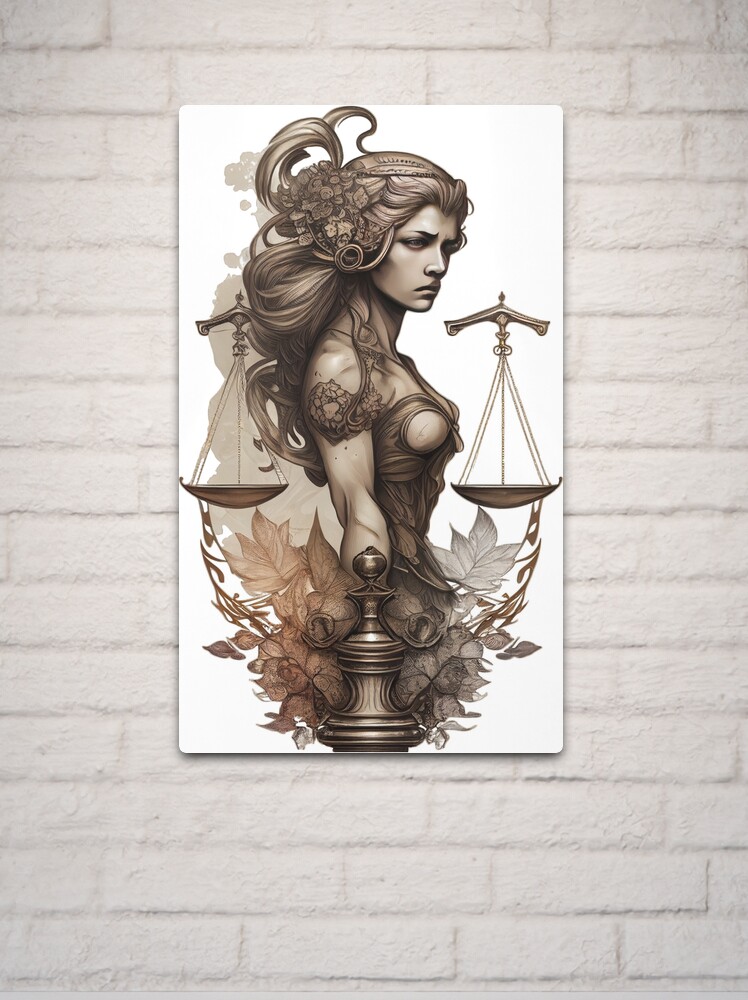 Libra Scale Of Justice' Poster, picture, metal print, paint by