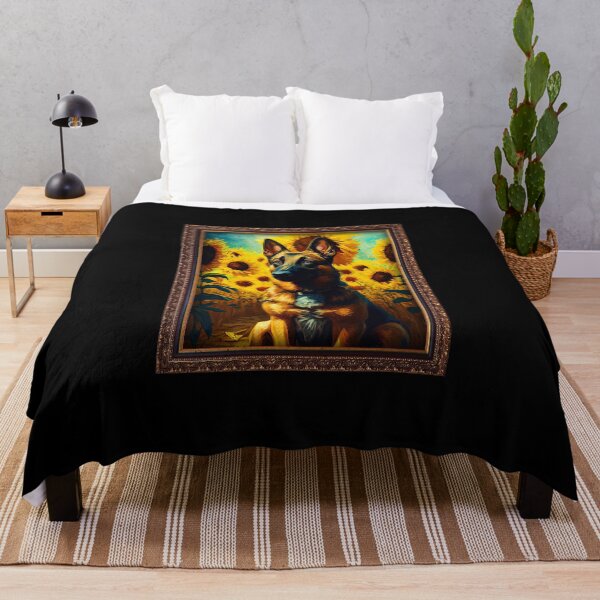 Item preview, Belgian Malinois Sunflower Painting Adorable Dog designed and sold by rafaeltto.