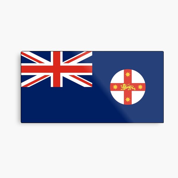 NEW SOUTH WALES Flag Gifts, Masks, Stickers & Products Metal Print