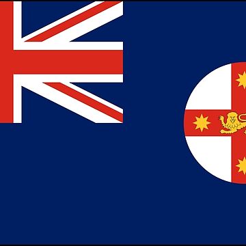 Artwork thumbnail, NEW SOUTH WALES Flag Gifts, Masks, Stickers & Products by mpodger