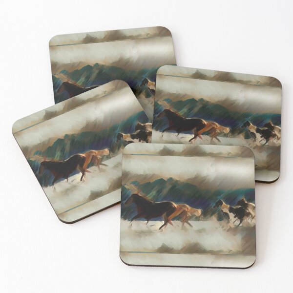 Item preview, Sabrina Farmer Art - Wild Horses - Mountains designed and sold by sabrinart42.