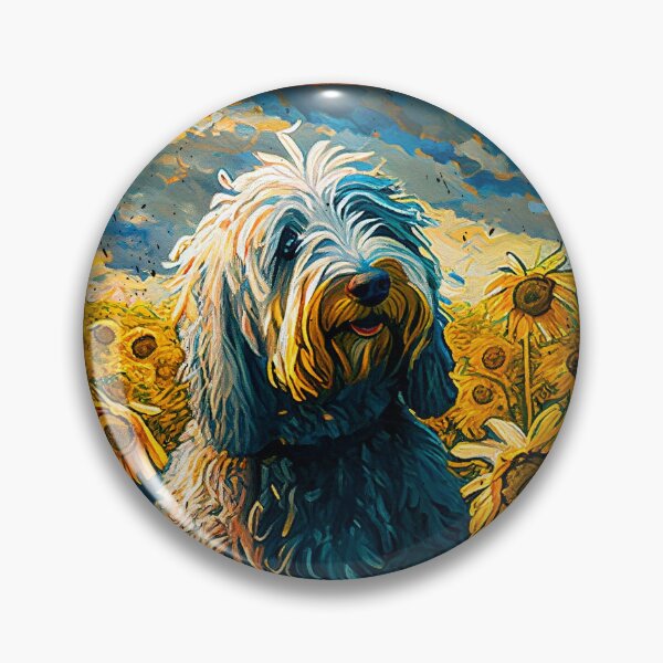 Item preview, Bergamasco Sheepdog Sunflower Painting Adorable Dog designed and sold by rafaeltto.