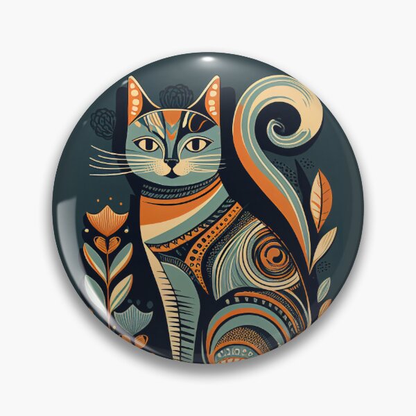 Artikelvorschau, Boho Katze 74 abstrakte Kunstdruck Malerei Wanddekoration entworfen und verkauft von winterkitty88.
