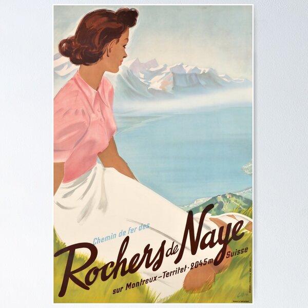 Vista previa del artículo con la obra «Rochers de Naye, sur Montreux,», diseñado y vendido por BokeeLee.