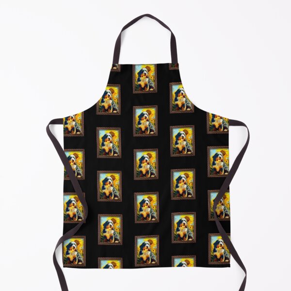 Item preview, Bernedoodle Sunflower Painting Adorable Dog designed and sold by rafaeltto.