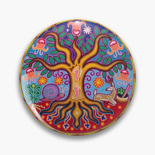 Item preview, Tree of life, flower of wind - Huichol painting designed and sold by aramara-huichol.