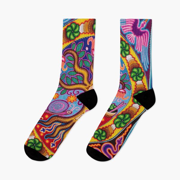 Item preview, Tree of life, flower of wind - Huichol painting designed and sold by aramara-huichol.