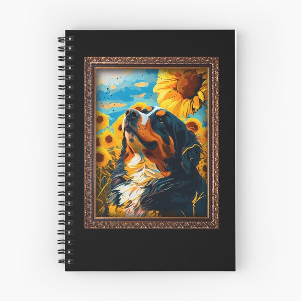 Item preview, Bernese Mountain Sunflower Painting Adorable Dog designed and sold by rafaeltto.