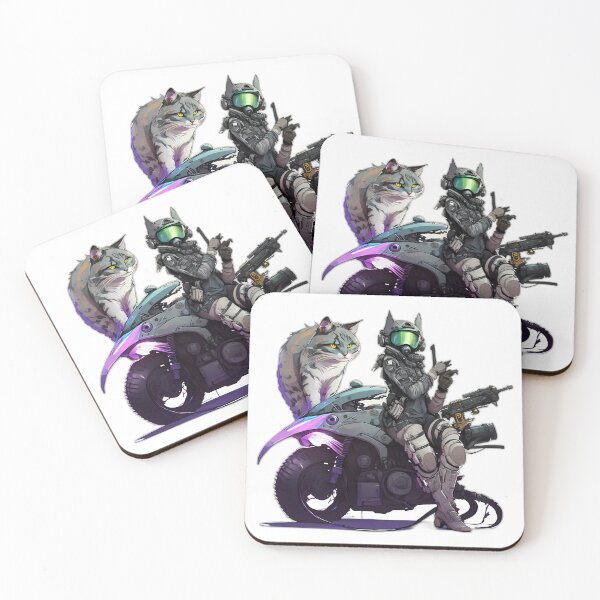 Item preview, cat with humain body special forces holding designed and sold by comlaza.