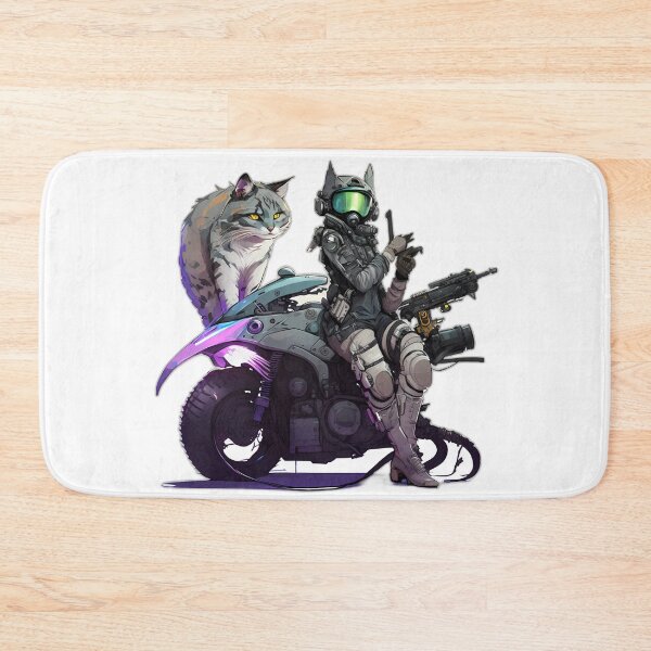 Item preview, cat with humain body special forces holding designed and sold by comlaza.