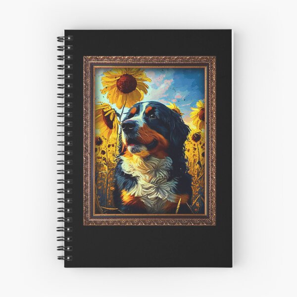 Item preview, Bernese Mountain Sunflower Painting Adorable Dog designed and sold by rafaeltto.