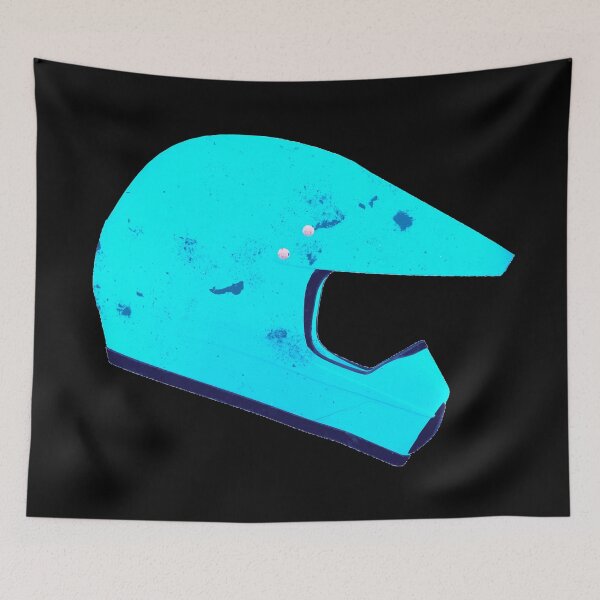 Item preview, Motocross Bike Helmet - Teal Fluorescent designed and sold by PeterADesign.